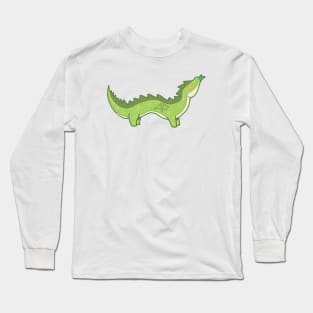 Cute Green Lizard Dragon Long Sleeve T-Shirt